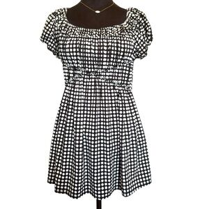 Max Edition Woman’s Small Black and White Ruffle Sleeve Polka Dot Mini Dress